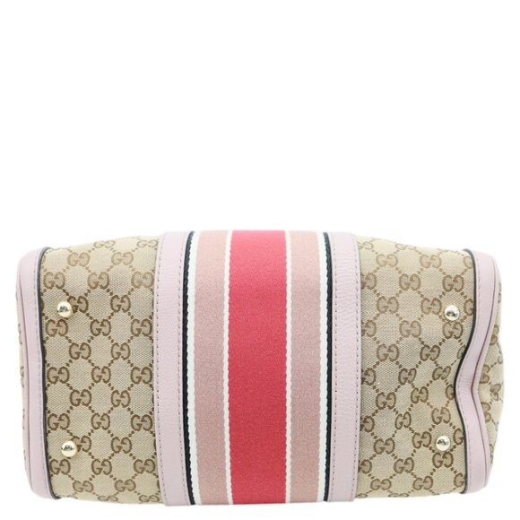 GUCCI Vintage Web Joy Medium GG Canvas Boston Bag Ebony 274205 - Picture 9 of 13